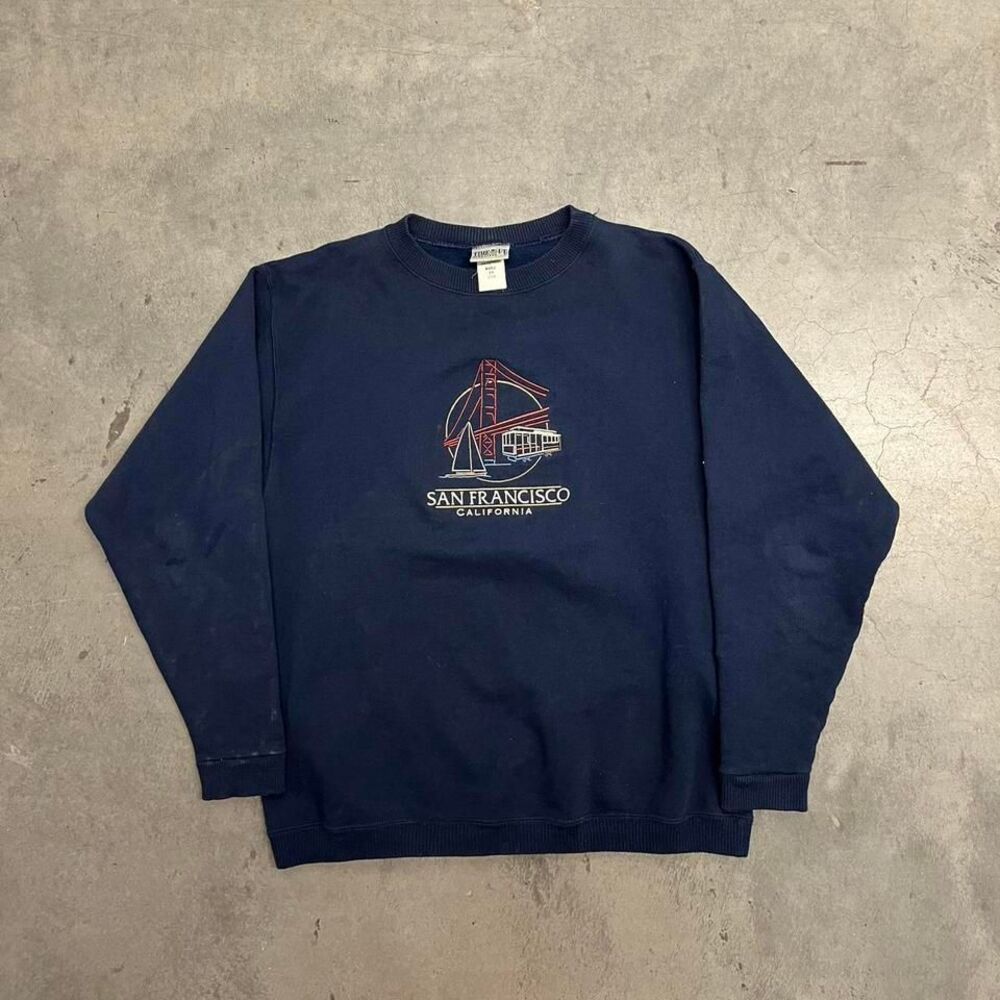 Vintage USA made‎ San Francisco California embroidered crew neck sweatshirt